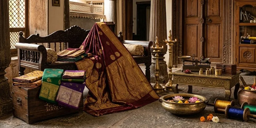 Old Kanchipuram Silk Saree Buyers in Old Washermenpet Chennai - Sri Balaji Pattu Centre