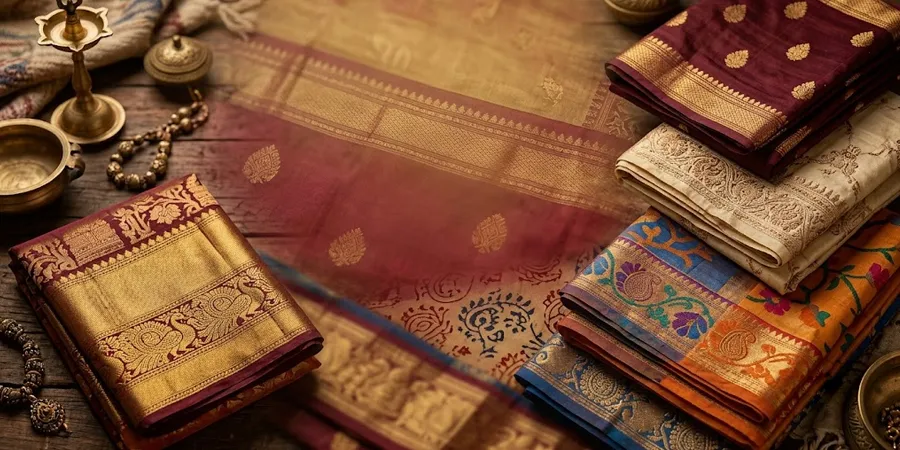 Old Silk Saree Buyers in Old Washermenpet by Sri Balaji Pattu Centre offering the best cash price for used silk sarees